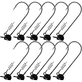 Reaction Tackle Stand-Up Shaky Head Jigs for Bass Fishing, Finesse Worm Jig Heads for Spinning Rod Setups, Largemouth and Smallmouth (5-Pack)