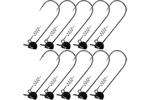 Reaction Tackle Stand-Up Shaky Head Jigs- for Bass Fishing with Size Stamped on Jig Heads (10-Pack)