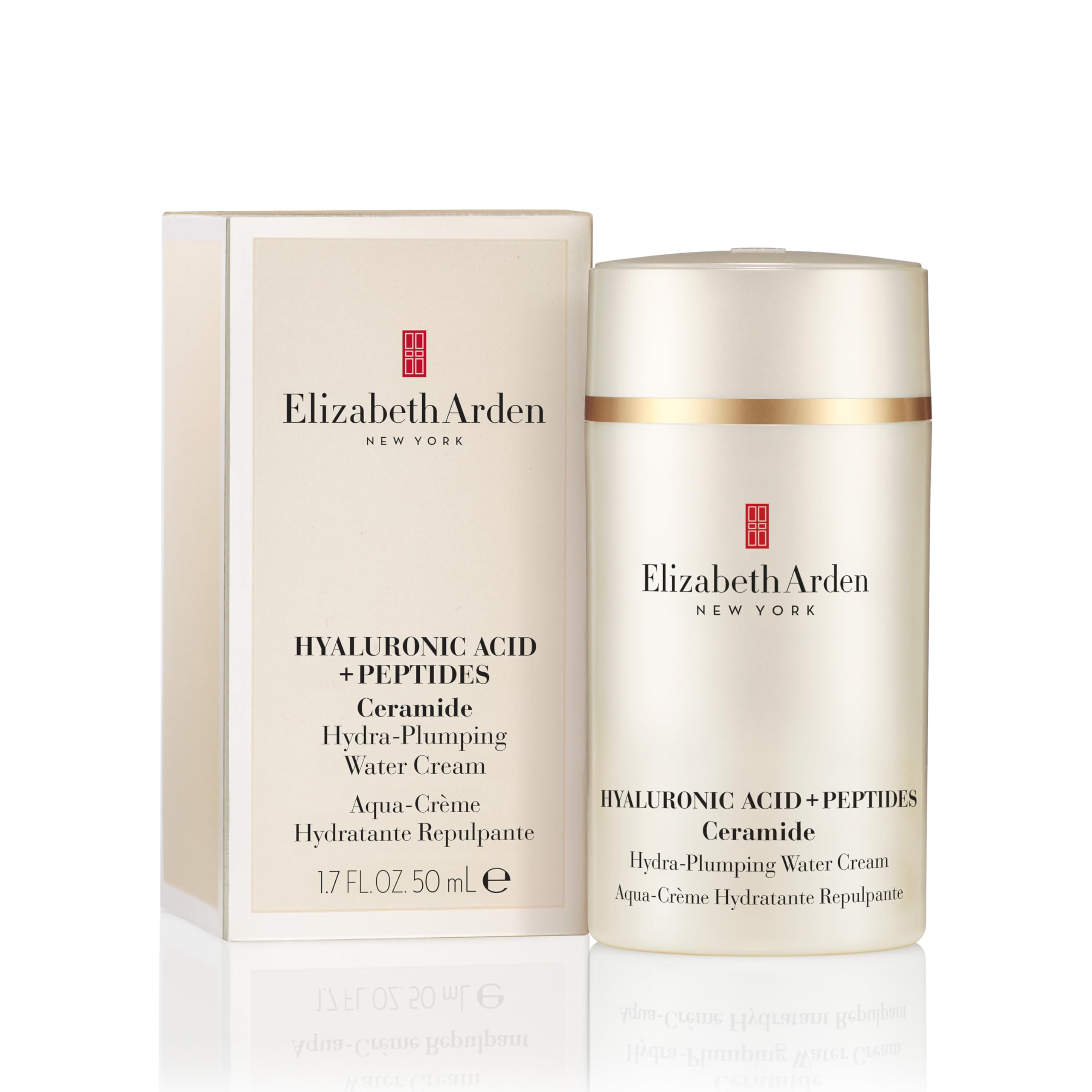 Photo 1 of ***FACTORY SEALED***Elizabeth Arden Hyaluronic Acid + Peptides Ceramide Hydra-Plumping Water Cream, Lightweight Gel Texture, Firming Moisturizer, Skincare Gift for Women, 1.7 oz