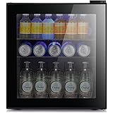 Antarctic Star Mini Fridge Cooler - 70 Can Beverage Refrigerator Glass Door Small Drink Soda Beer Wine Cooler Dispenser Machi