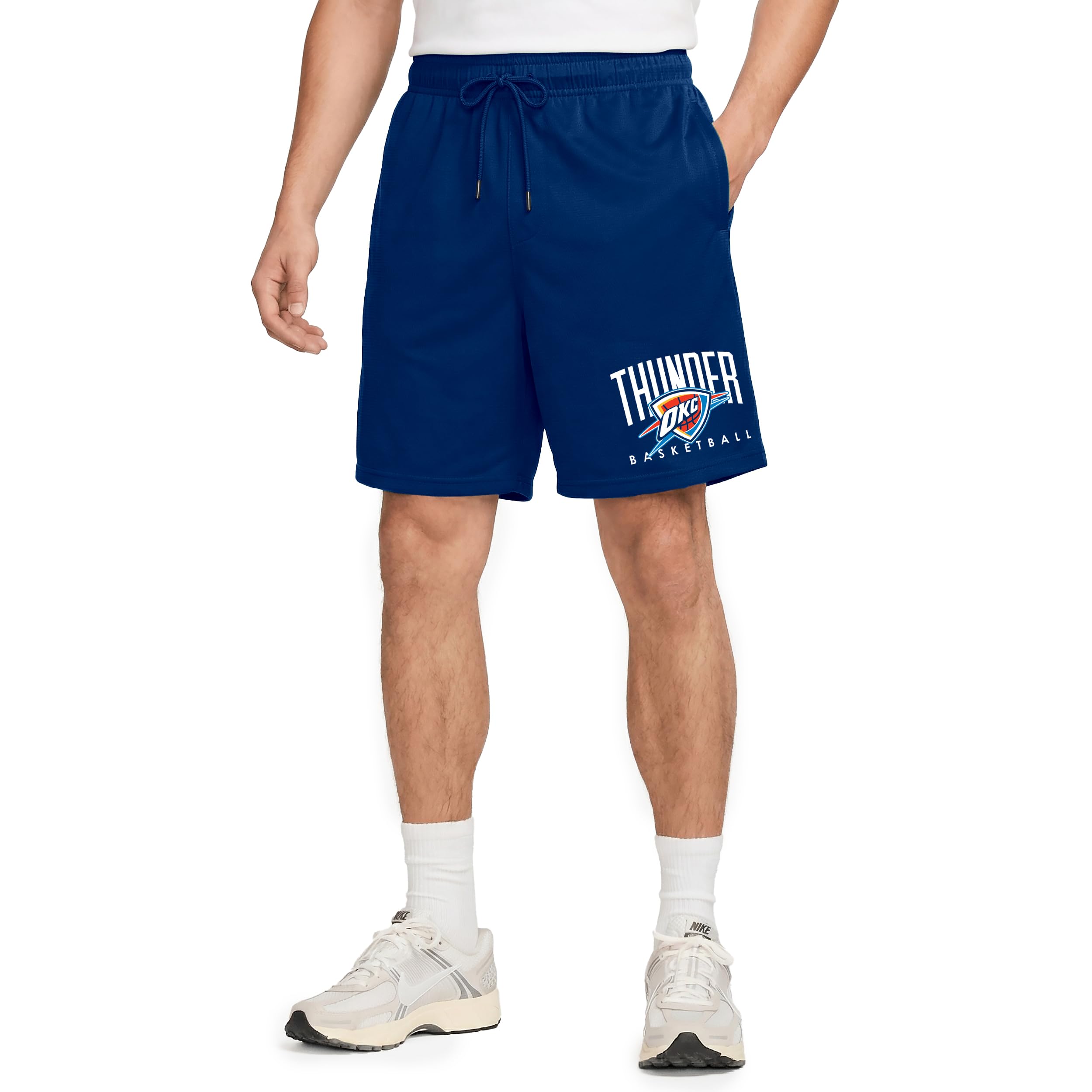 Ultra Game NBA Official Men’s Teamster Basketball Shorts, Oklahoma City Thunder, Team Color, Small Image