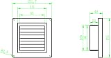 Knightsbridge EX009W 100mm Extractor Fan Grille White Louvered Fly Screen view 2