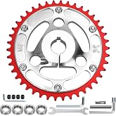 RZEOZU 1" Bore Go Kart Cart Wheel Sprocket Hub with 420 Split Sprocket 42T | Heavy Duty Rear Sprocket Hub Adapter with 420 Split Sprocket 42 Tooth for 1" Bore Live Axle 1/4 Keyway Go Kart Cart Parts
