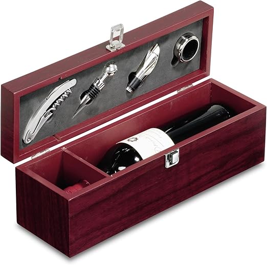 Compra Caja Regalo para botella con 4 Accesorios Vino en Amazon.es