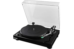 Fluance RT81 Turntable with AT95E Cartridge, Belt Drive, Built-in Preamp, Adjustable Counterweight - Piano Black