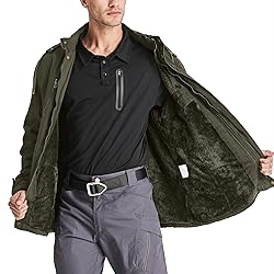 CRYSULLY Men's Multi Cargo Pocket Tactical Safari