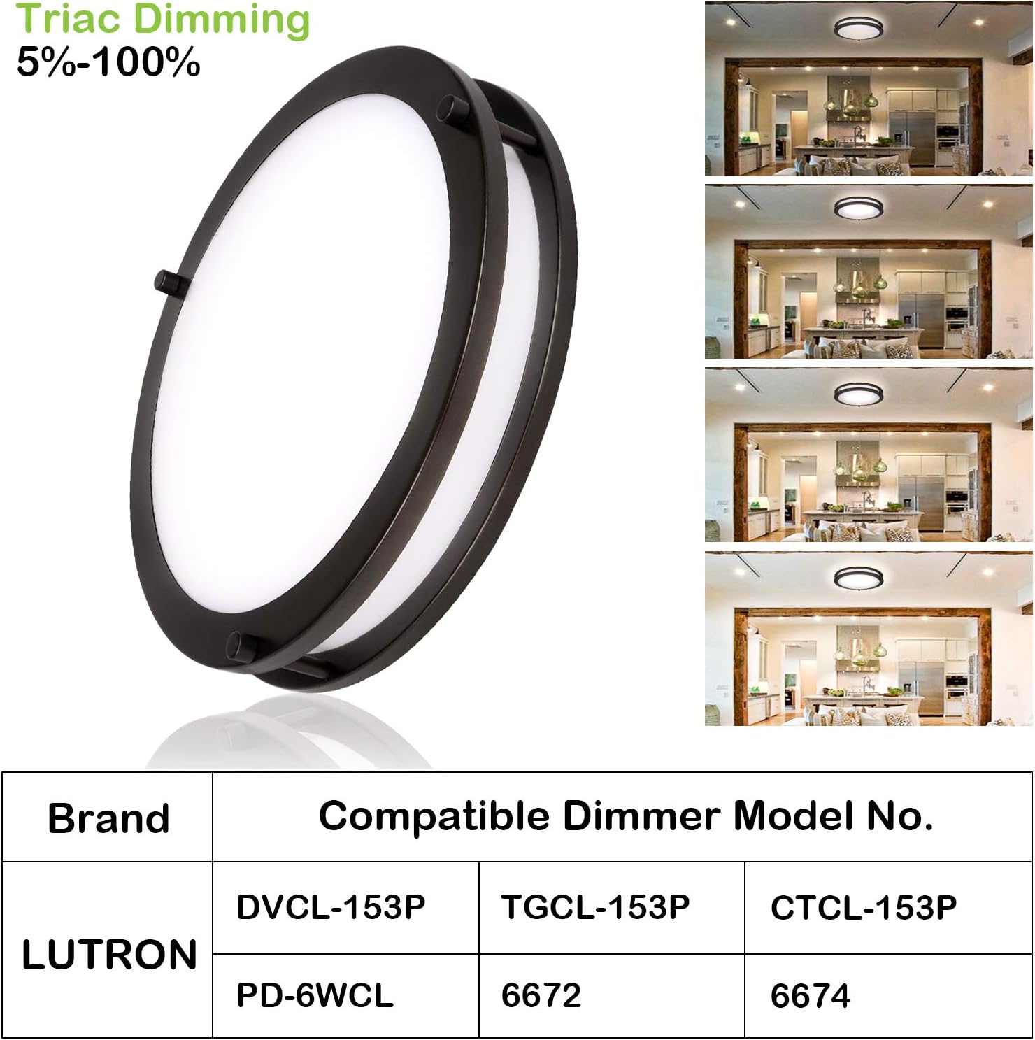 13 inch Flush Mount LED Ceiling Light Fixture, 3000K/4000K/5000K Adjustable Ceiling Lights, Oil Rubbed Bronze Saturn Dimmable Lighting for Hallway Bathroom Kitchen or Stairwell, ETL Listed - - 