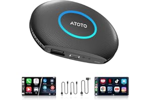 MYATOTO Magic Ai Box for Wireless Carplay/Android Auto Wireless, 6-in-1 Ai Box, 4G LTE, GPS, DriveChat, Dual Bluetooth/WiFi, Plug & Play for 2016+ Wired CarPlay/Android Auto
