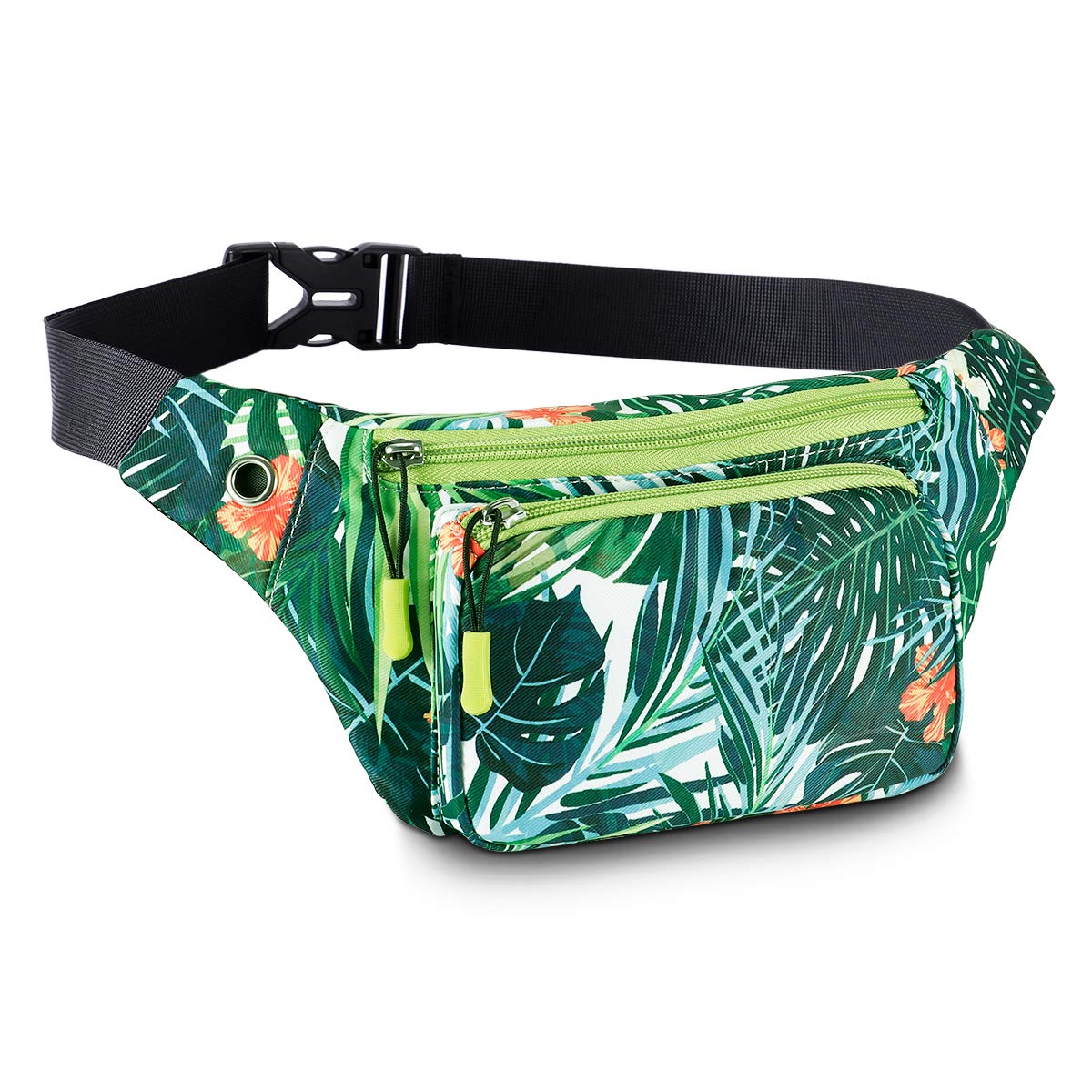 HAWEE Sport Waist Bag Fanny Pack Unisex Lightweight Bum Bag Waist Pack Fanny Bag Multicolor Running Pouch with Adjustable Belt and Headphone Jack for Men Women Outdoor Travel Hiking Jogging Cycling