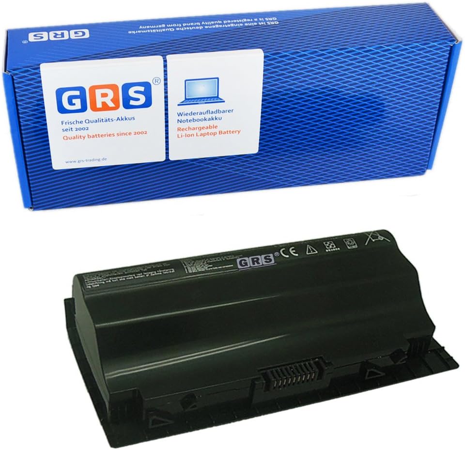GRS Battery for ASUS G75, G75V, G75VM, G75VW, G75VX, replaced: A42-G75, Laptop Batterie, 4400mAh 14,8V/ 14.4V