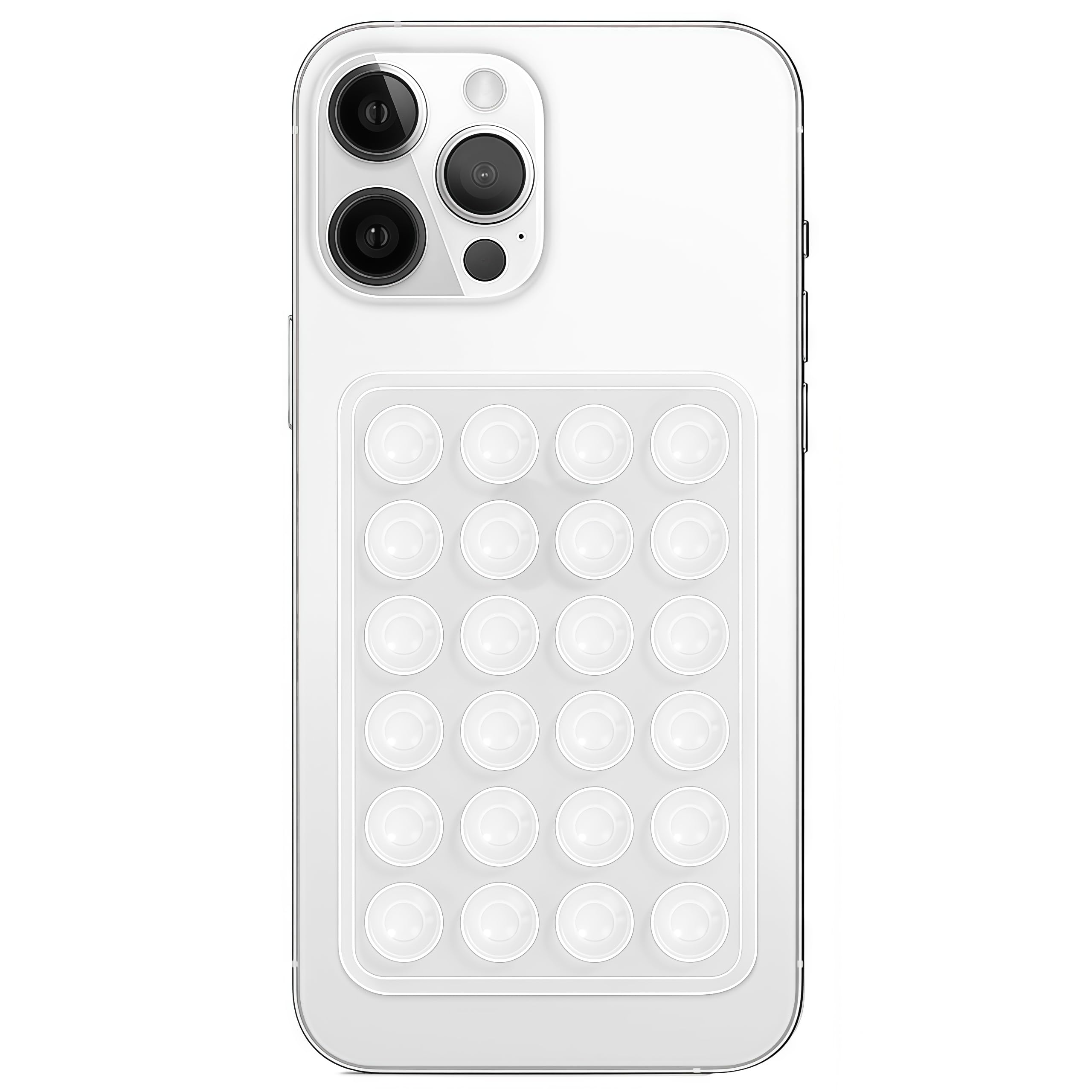 Anteel Silicone Suction Phone Case Mount, Non Slip Sticky Phone Grip for Cellphone, Silicon Adhesive Suction Cup Phone Mount, Strong Grip Holder for Selfies and Videos (Translucent)