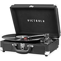 Victrola Vintage 3-Speed Bluetooth Portable Suitcase Record Player with Built-in Speakers | Upgraded Turntable Audio Sound| I