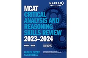 MCAT Critical Analysis and Reasoning Skills Review 2023-2024: Online + Book (Kaplan Test Prep)
