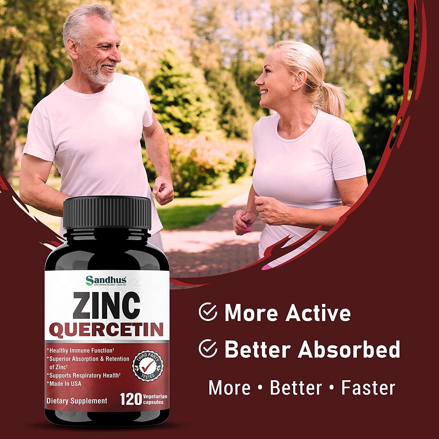 Zinc Quercetin 120 Vegetarian Capsules: Health & Personal Care