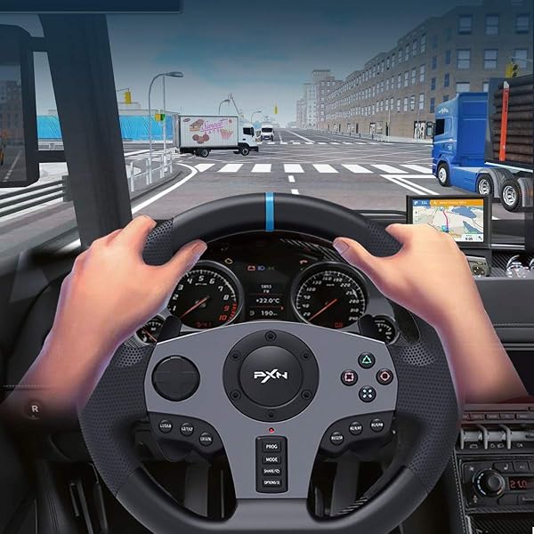 PXN GAMING RACING WHEEL V9 STEERING WHEEL 270/900° CAR SIMULATION WITH PEDAL AND SHIFTER, PADDLE SHIFTERS DRIVING WHEEL FOR PC, PS4, XBOX ONE, XBOX SERIES X|S, SWITCH