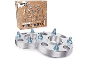 RockTrix - 1 inch ATV Wheel Spacers (4x110, 74mm Bore, 10x1.25 Studs Nuts) Compatible with Honda Yamaha Suzuki Bombardier (Read Listing for Year Model Info) UTV V1 25mm Silver 2pcs