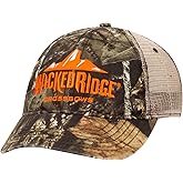 Wicked Ridge Mesh Hat, Mossy Oak Camo - Classic Logo - Adjustable Trucker Fit with Snapback Closure - Designed for Men & Women