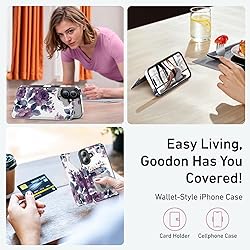 Goodon for iPhone 16 Case Wallet - Flip Folio