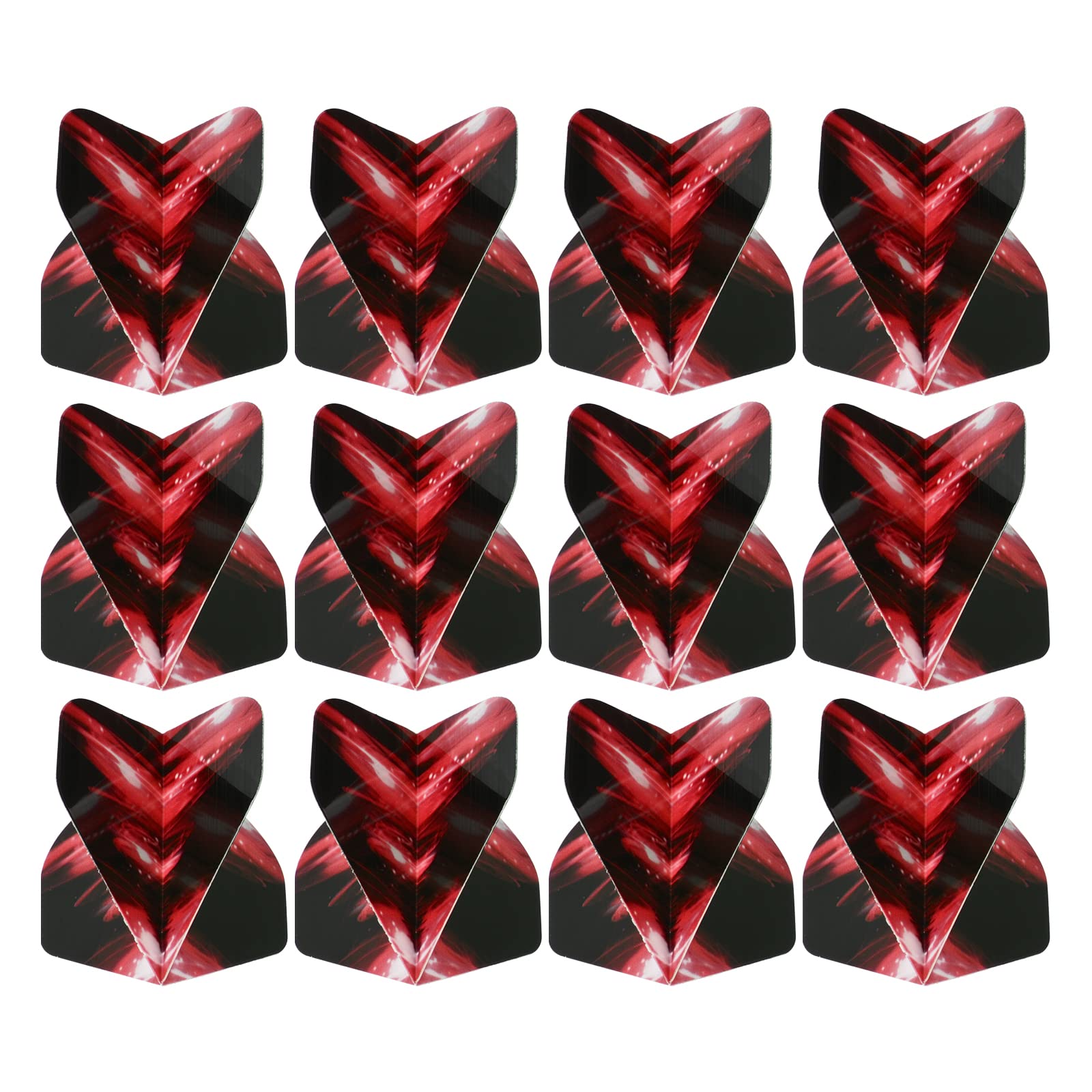 PATIKIL Dart Flights, 12 Pack PET Standard Darts Accessories Replacement Parts for Soft Tip Steel Tip, Black, Red