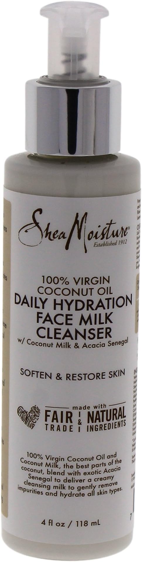 shea moisture daily hydration face milk cleanser