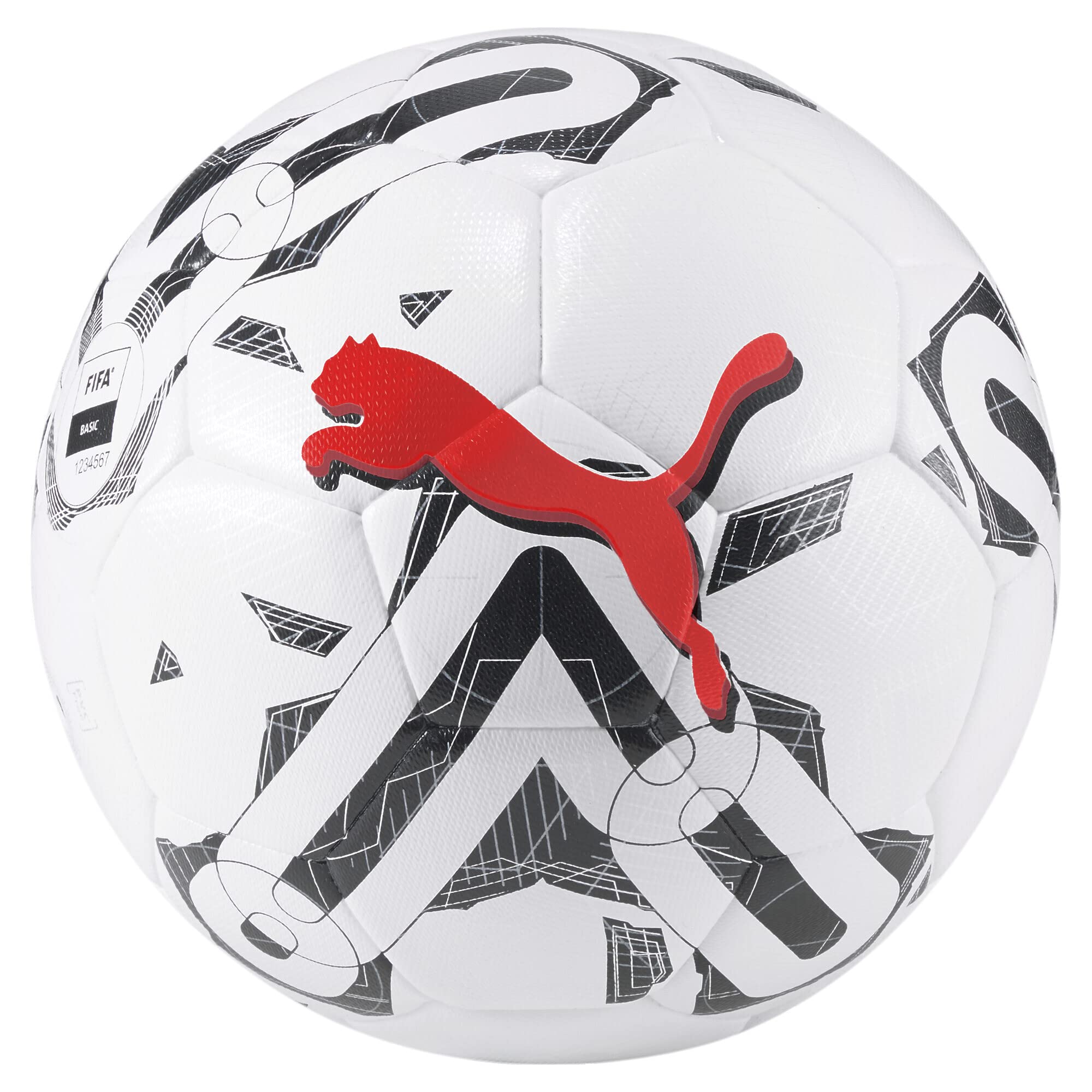 PUMA Men's Orbita 4 HYB FIFA Basic Football 5 White Black Red