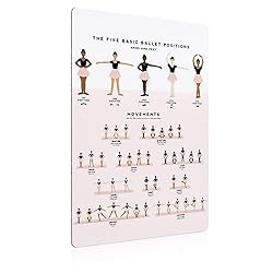 QSHPO The Five Basic Ballet Positions Metal Signs