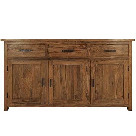 The Attic French Style Sheesham KL-441 Sideboard (Matt Finish, Honey)