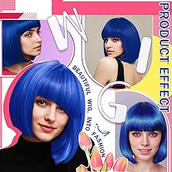 LIULIUBTY Short Bob Hair Wigs Straight with Flat