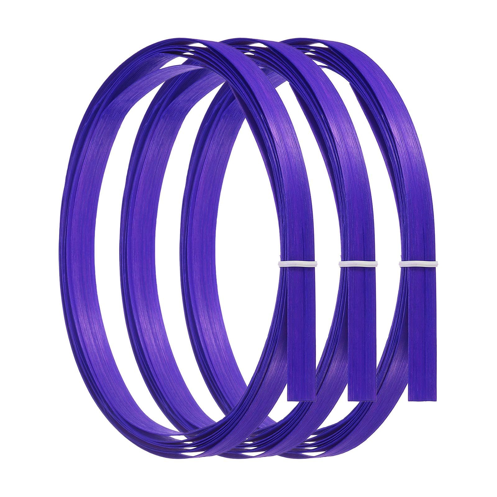 PATIKIL Bamboo Strips for Weaving 7/16" x 10 Ft, 3 Pack Thin Flat Wicker Rattan Cane Reed for Making Basket Webbing DIY Crafts, Purple