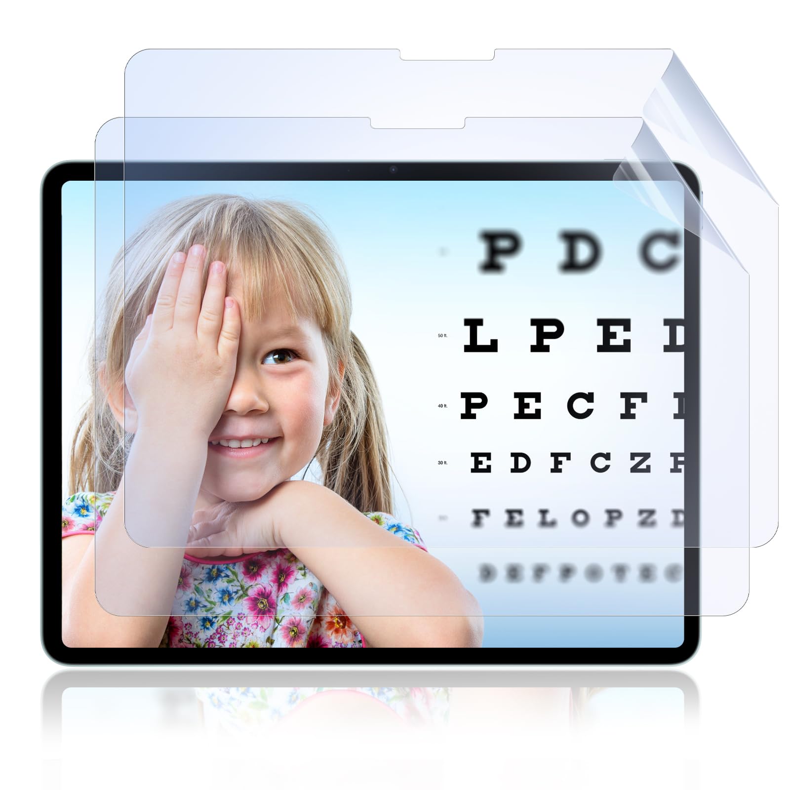 Photo 1 of IPROKKO 2 Pack Anti Blue Light Screen Protector Compatible with iPad Air 11 Inch 2026/2025/2024 (M4/M3/M2, 8th/7th/6th Gen), Matte Anti Glare Blue Light Filter Eye Protection Cover and Bubble Free