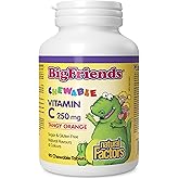 Natural Factors Big Friends KIDS Vitamin C 250 mg, 90 Chewable Tablets, Tangy Orange, Allergen-Free, Sugar Free, Natural Flav