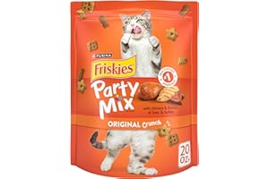 Purina Friskies Cat Treats, Party Mix Original Crunch - 20 oz. Pouch