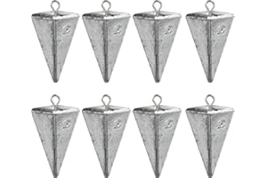 BHWRA Pyramid Sinkers Fishing Weights Sinkers for Saltwater Fishing Weights Assortment Kits Fishing Gear Tackle 1oz 2oz 3oz 4oz
