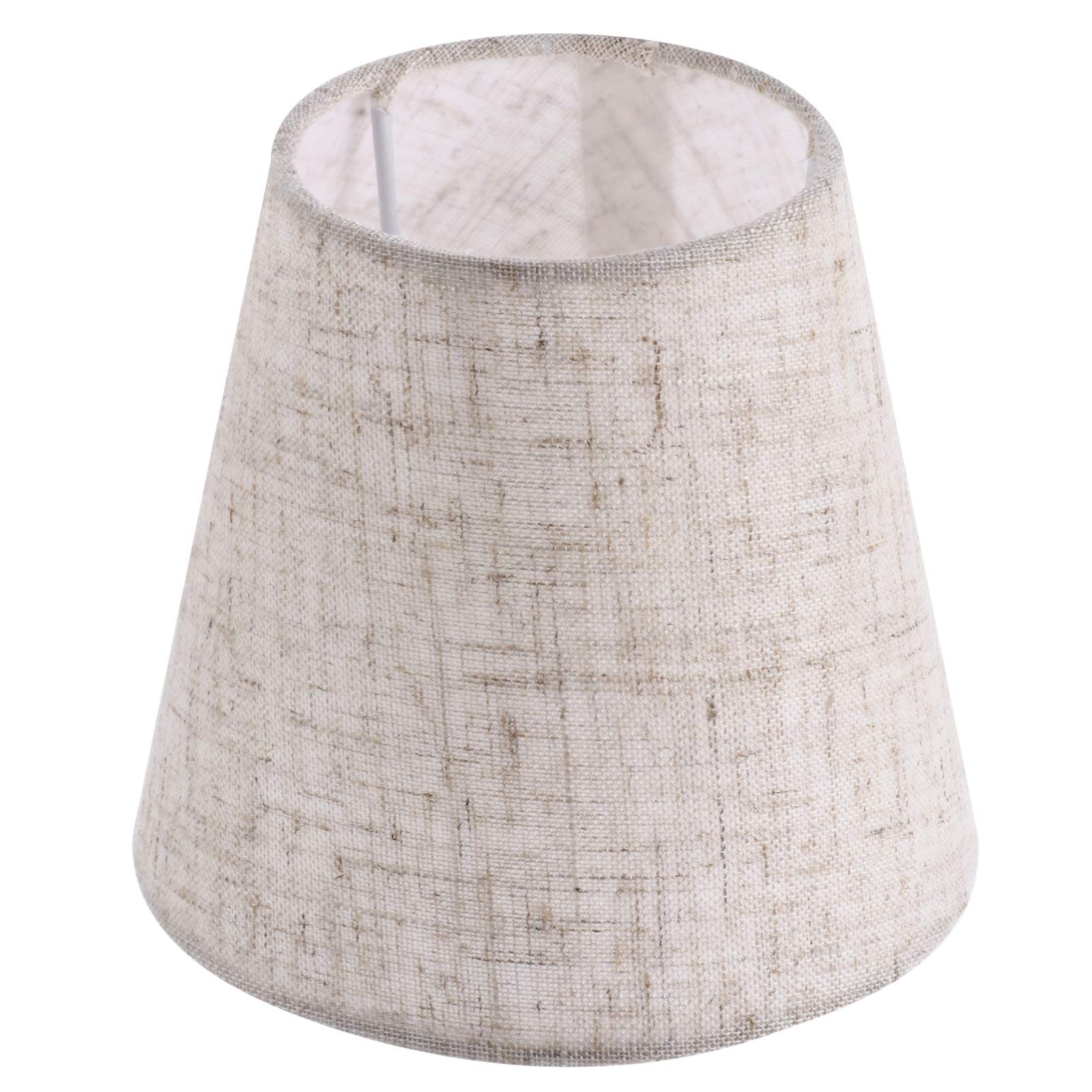 FRCOLOR Linen Color Cloth Lampshade Barrel Fabric Lampshade Dust Cover Bedside Light Cover Household Lamp Shade Fixture Decorative for Chandeliers Floor Light and Table Lamp