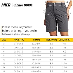 MIER Women's Quick Dry Stretchy Hiking Shorts