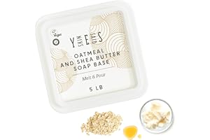 Skin Said Yes 5 Lb Oatmeal Soap Base - SLS/SLES free, No Palm Oil, Organic Soap Base, Bulk Melt and Pour Soap Base, Natural Soap Base for Soap Making Organic, Soap Making Supplies