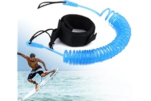 AWOLIC Coiled Surfboard Leash,10 feet SUP Leash,Paddle Board Strap for Stand Up,Longboard,Paddleboard