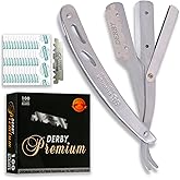 Amazon.com : MACS PROFESSIONAL Barber Straight Edge Razor With 100 ...