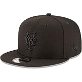New Era New York Mets MLB Basic Snapback Black on Black 950 Adjustable Cap