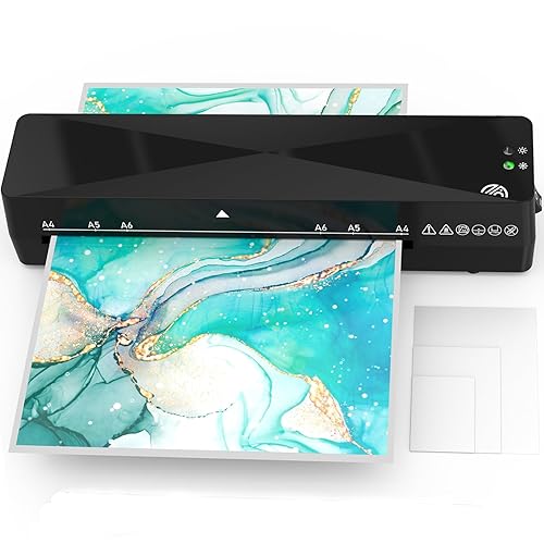 Kejector Laminator Machine with Laminating Sheets 80-125mic Compatible, ABS Jam Release, Hot & Cold, Compact & Portable Design for Smooth Operation, Perfect for Home & Office Use