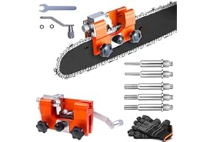 Chainsaw Sharpener, Chain Saw Sharpener Tool, Hand Crank Sharpener Jig Kit with Sharpening Rods, Portable Chain Saw Blade Sha