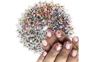 HPYFOI 30 Sheets Halloween Nail Stickers for Women Girls & Kids,Cute Ghost Pumpkin Spider Nail Decals Bat Cat Skull Stickers for Nails Design 3D Self-Adhesive Halloween Nail Art Supplies,DIY Manicure Decor