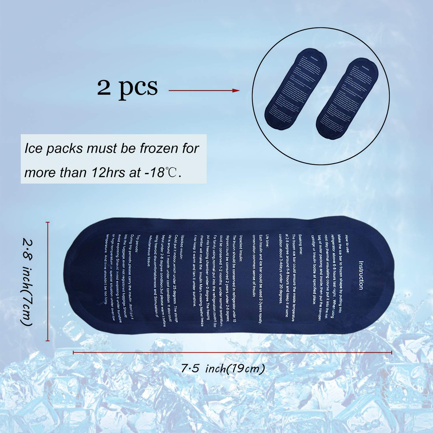 apollo walker Insulin Cooler Travel Case Diabetic Medication Cooler with Ice Packs and Insulation Liner insulin cooler travel case tsa approved