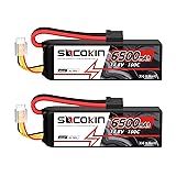 Socokin 4S Lipo Battery 14.8V 6500mAh 100C 4 Cell