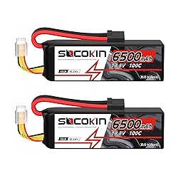 Socokin 4S Lipo Battery 14.8V 6500mAh 100C 4 Cell