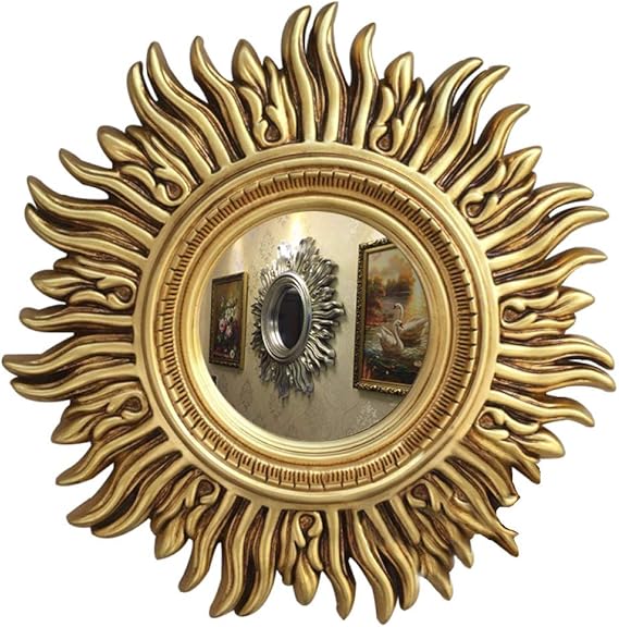zenggp Wall Sun Decor Sunburst Mirror