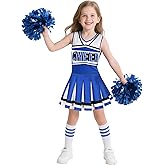 Koatobbor Girls Cheerleader Costume Cheerleading Outfit Dress for Halloween Party Birthday Gift