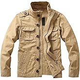 OAKVERVE Men’s Autumn Workwear Camo Jacket Thick Casual Outerwear