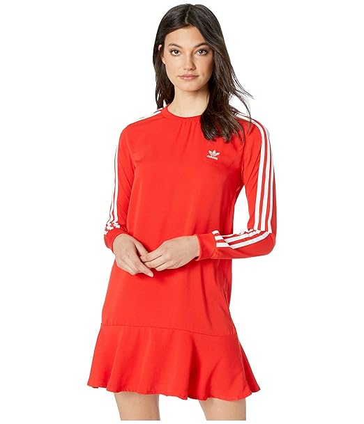 red adidas dress