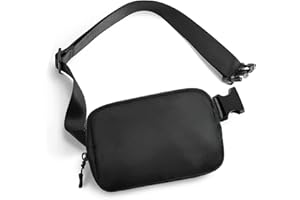 Dtown Cross Body Fanny Pack for Women Men Black Belt Bag Crossbody Bags Everywhere Mini Waist Packs Dupes with Adjustable Strap